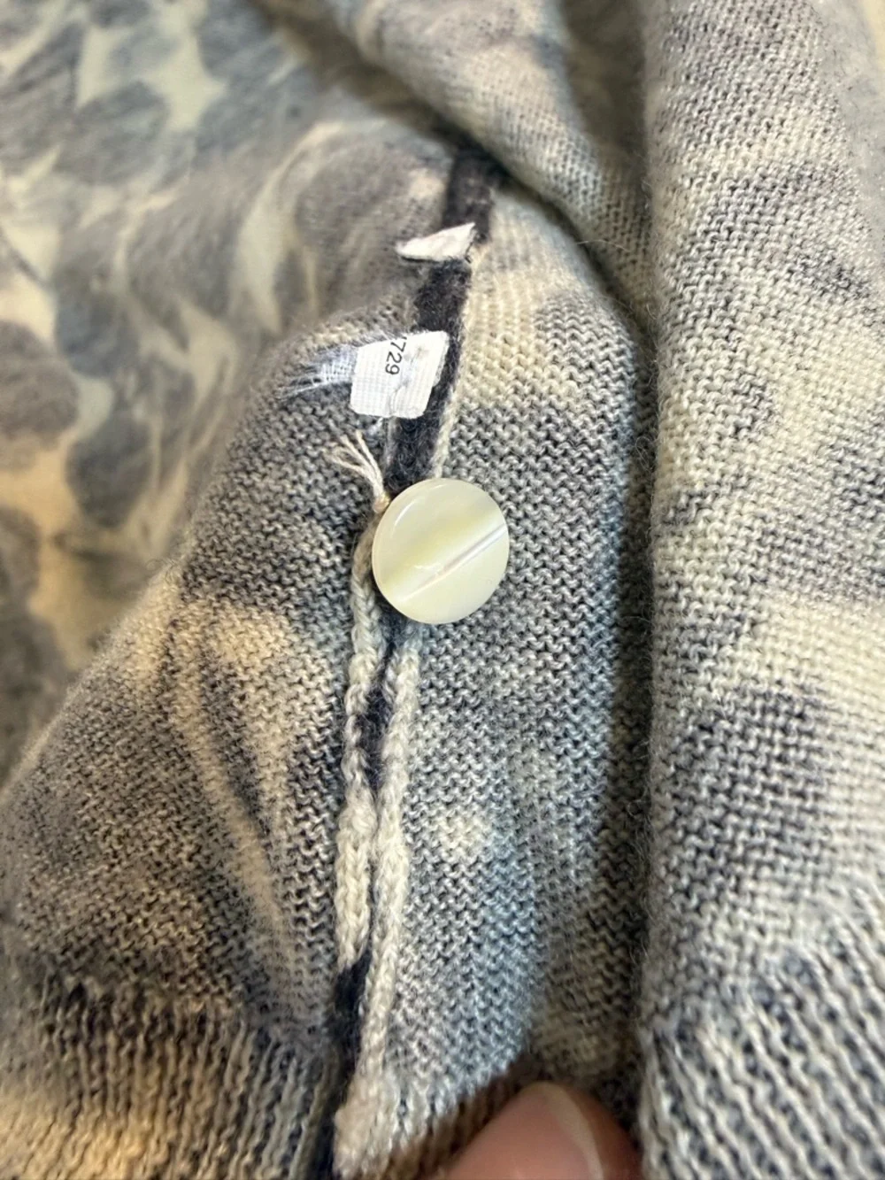 J.Crew‎ Black Cream Floral Wool Cardigan Sweater XS Fitted Button Front